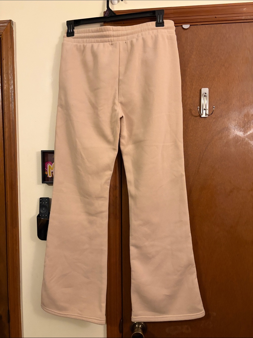 Ambiance Wide Leg Sweatpants in Light Beige - Picture 2 of 3